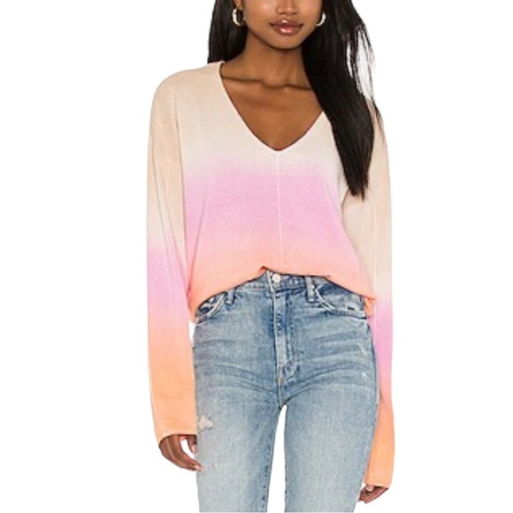 REVOLVE Sweaters - Revolve Sanctuary Horizon Ombre Pink Tan Orange Sweater Size Small